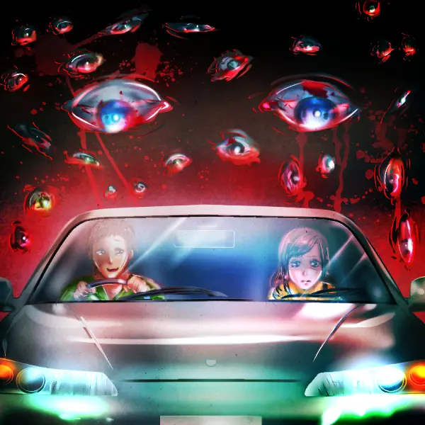 元カノには、私達が乗った車を取り囲む無数の目が見えていたのです。