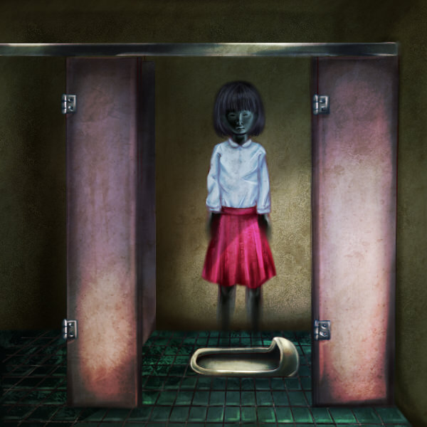 女子トイレに出た花子さんの幽霊。